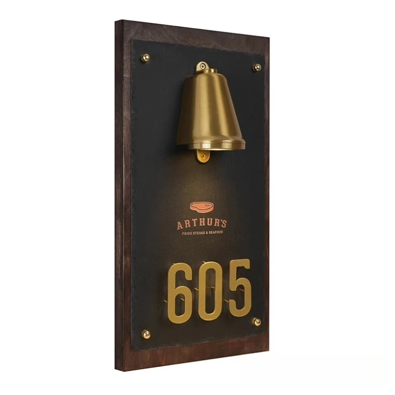 

Industrial retro style luminous house plate custom homestay studio barber shop creative house number logo sign