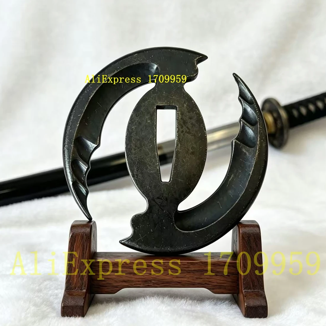 Tsuba de Liga Estilo Minimalista para Espada Samurai Japonesa Koshirae – Peça de Substituição para Guarda Katana Wakizashi Acessórios DIY