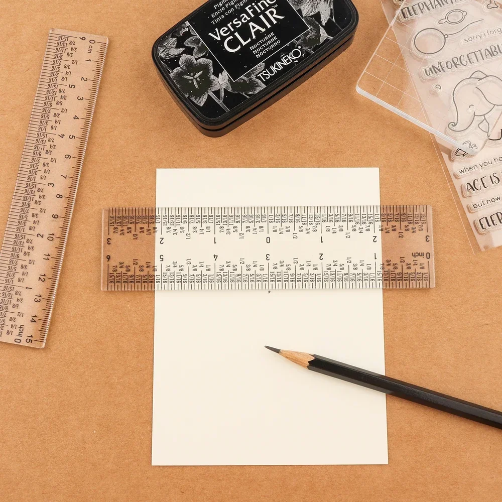 مساطر أكريليك شفافة مقاس 6 بوصات أو 12 بوصة مسطرة تركيز صفر لمزيد من عد علامات القراد وصناعة البطاقات أدوات مثالية بحجم مناسب للسفر