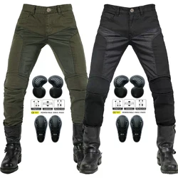 2025 New Motorcycle Summer Riding Jeans Mesh Breathable High Elastic Motocross Pants Belt Fixed Longer Knee Gears Moto Trousers