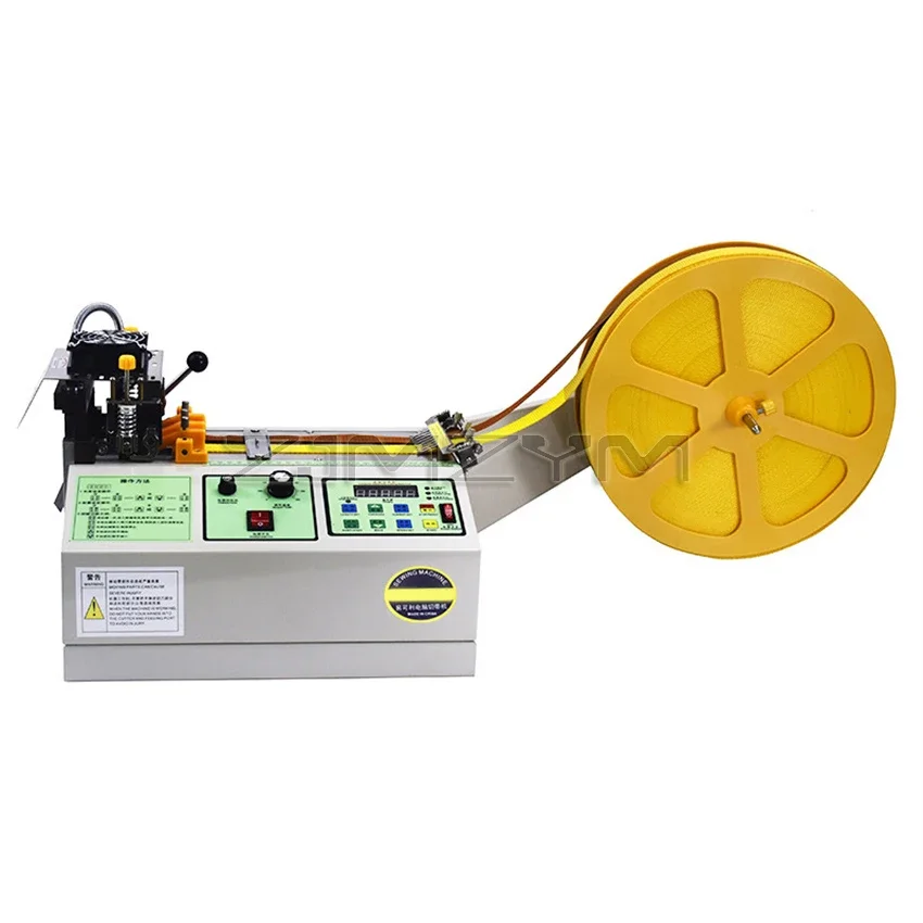 988 Auto Computer Hot and Cold Cloth Belt Tape Cutting Machine Auto Magic Adhesive Tape Zipper Webbing Machine Cutting Tool