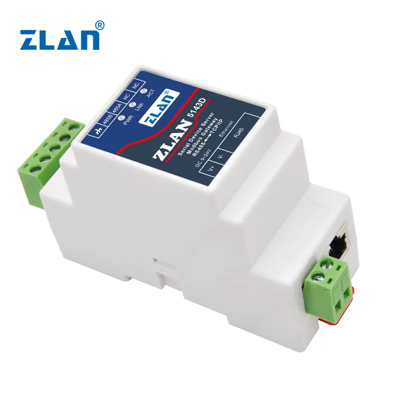 Small size RS485 to TCP/IP Modbus TCP RTU Din rail mounted serial device server