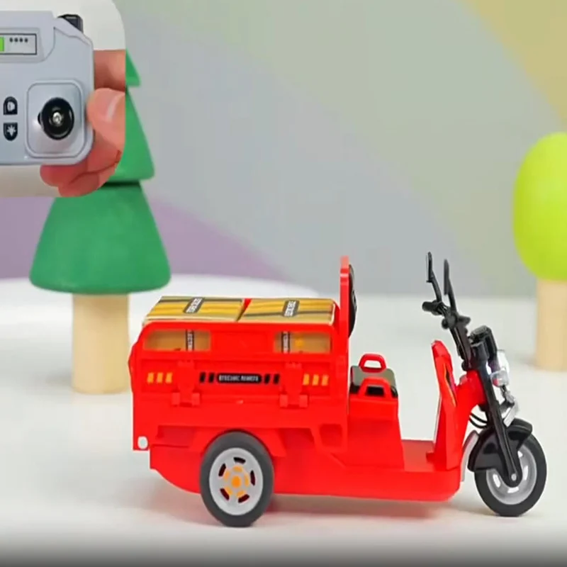 3輪バウンスプルトラックオーナメント24g子供用リモコン式三輪車シミュレーションモデルサウンド＆ライトおもちゃ車ギフトrc
