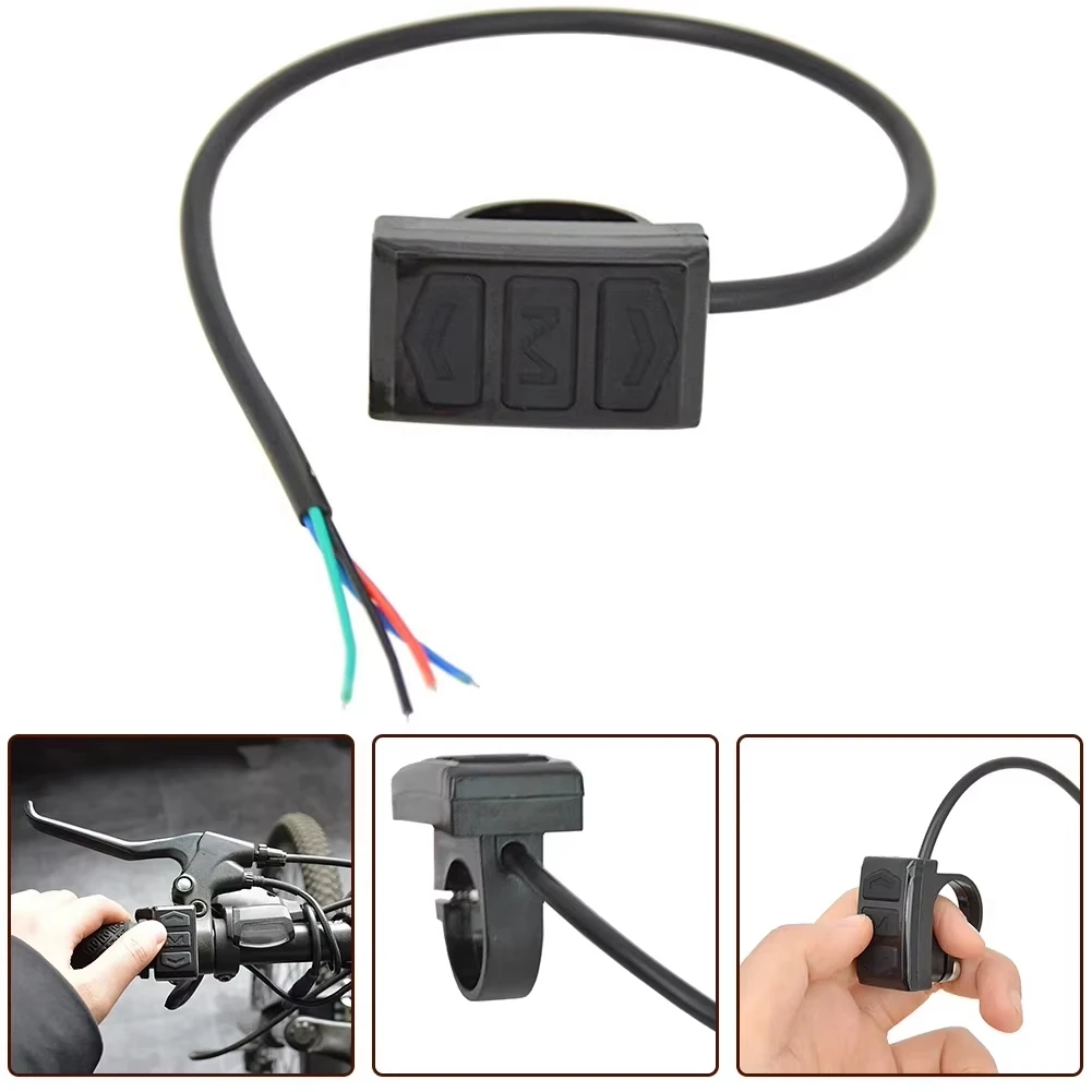 T34C Electric Bicycle Switch Control Button Handlebar Mount Split Meter Switches Button for LCD Meter E-Bike Accessories
