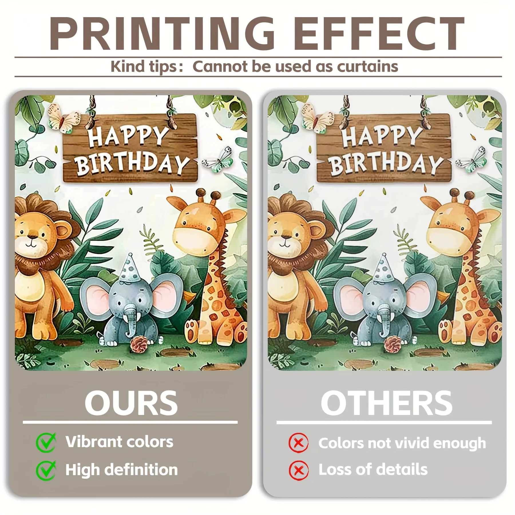 Fondo de cumpleaños de jungla  - Photography Zoo reseña y precio