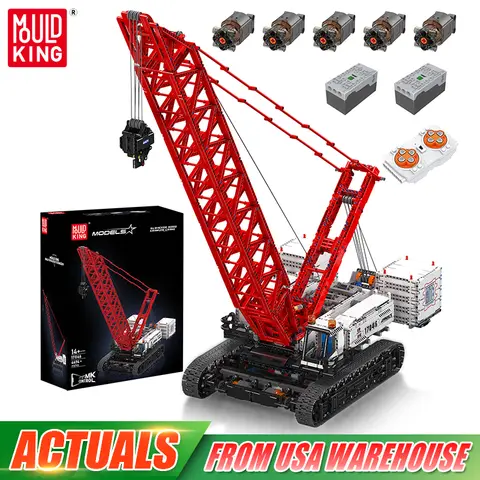 Mould King 17046 Brinquedo Técnico Carro RC Wacker 16000 Guindaste de Esteiras Caminhão de Engenharia de Blocos de Montar Presente de Natal para Crianças