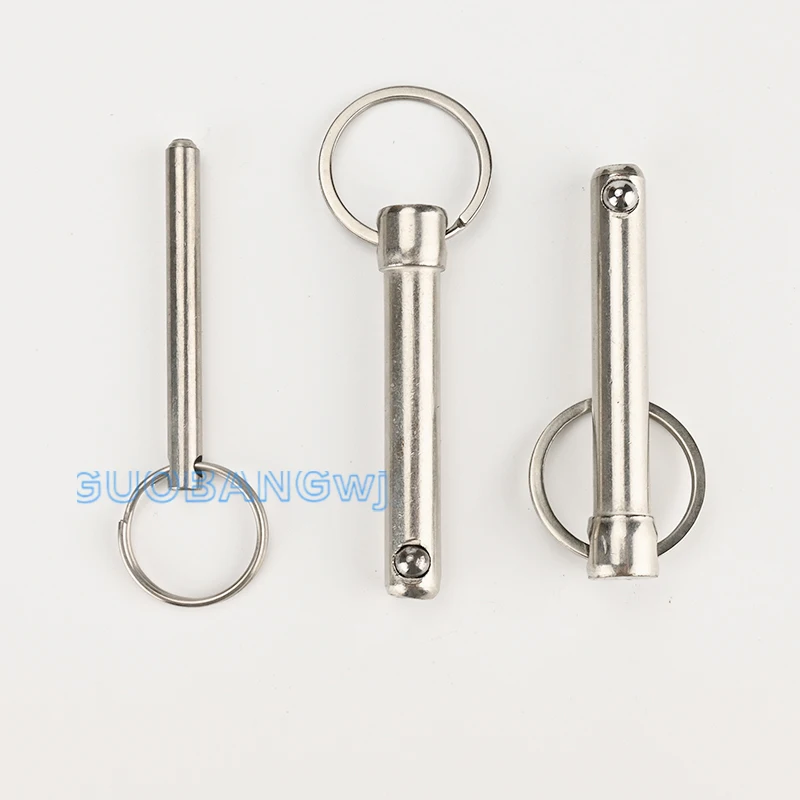 

Carbon Steel Spring Plunger Ball Lock Pin, Quick Release Safety Cotter Pin for Machinery, Agricultural Vehicle & Marine
