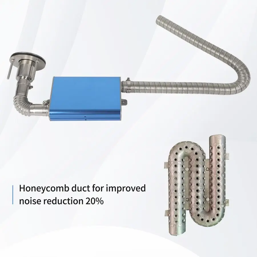 Silenziatore marmitta di scarico per riscaldatore di parcheggio diesel con connettore a gomito con flangia a muro per tubo di scarico per riscaldatore diesel cinese, f