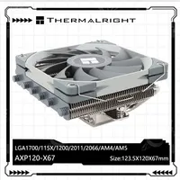 Thermalright AXP120-X67 enfriador de aire de CPU de perfil bajo con ventilador PWM de 120mm 6 tubos de calor para AMD AM4 Intel LGA 1700 115X 1200 2011 2066