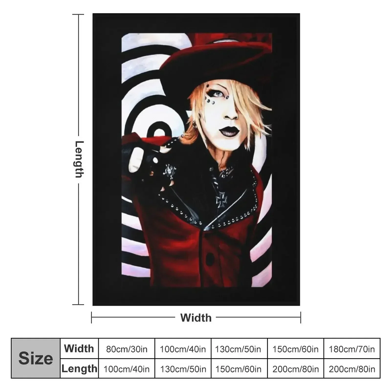 Ruki - The Gazette Classic . Throw Blanket Plaid Decorative Beds Soft Plush Plaid Warm Blankets