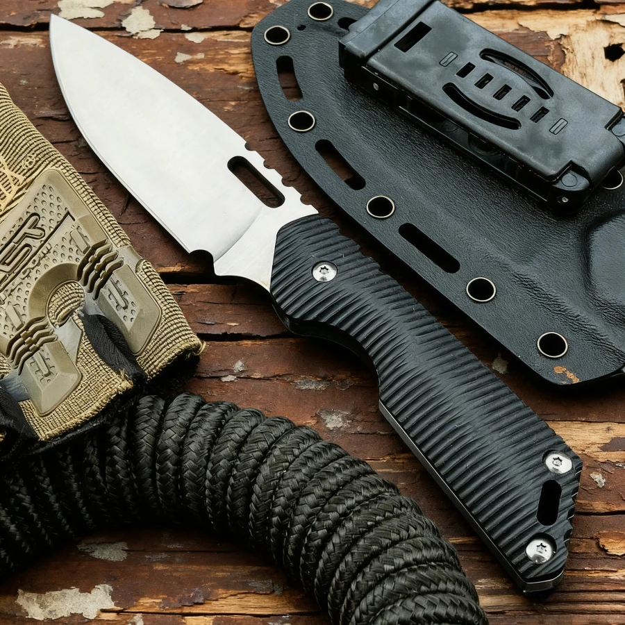 

MK1C Straight Blade 8Cr13Mov Blade Black G10 Handle Outdoor Camping Tactical Self-defense Hunting Knife Practical Cutting Knife