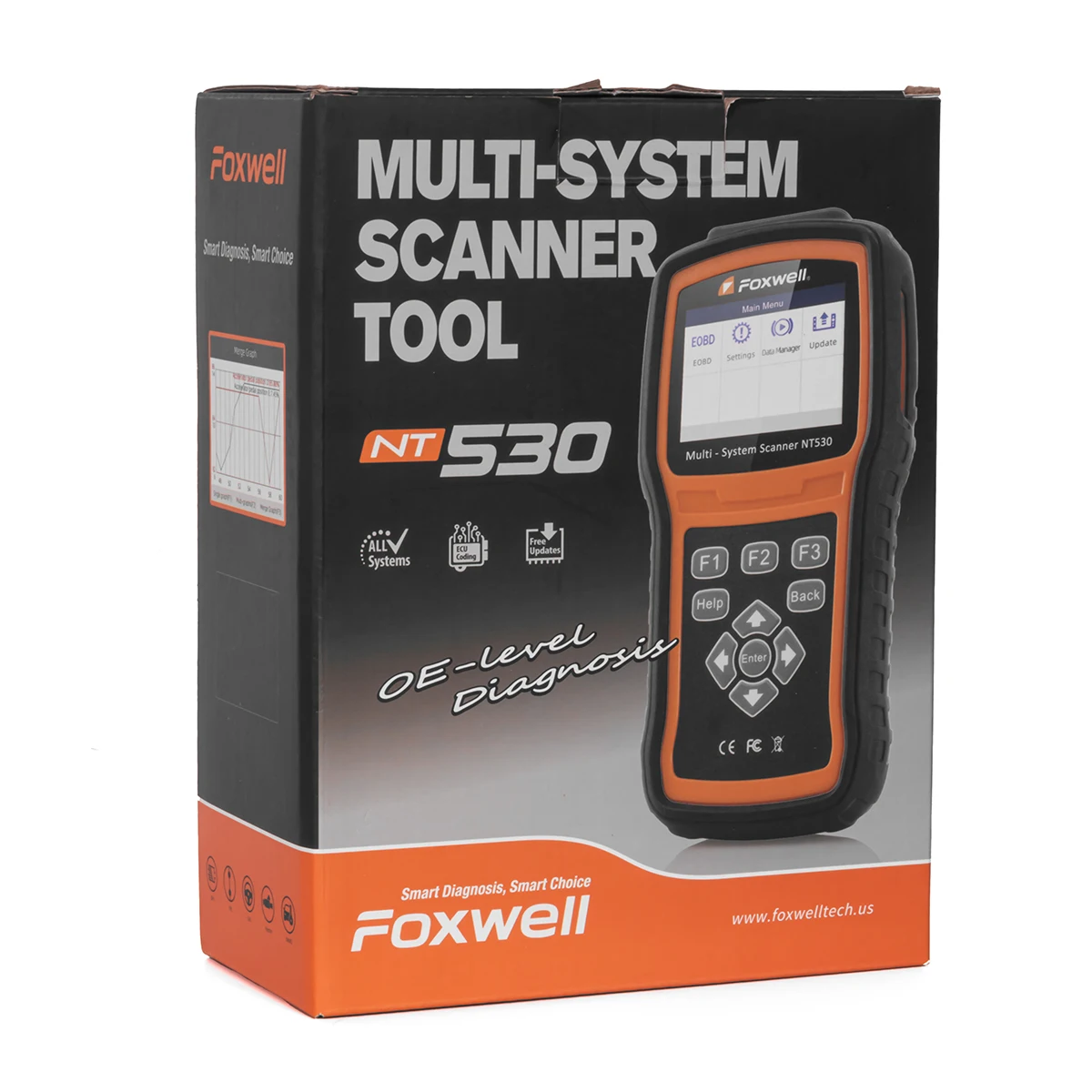 Factory Direct Foxwell NT530 Multi-System Scanner with 1 Free Car Make Update Version of NT520 Pro/NT510