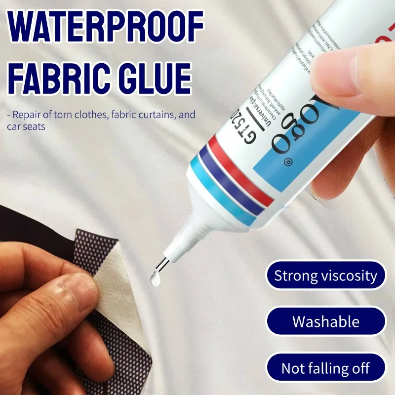 Versatile Fabric Glue Fast Dry Sew Glue Waterproof Fabric Patching Glue Bonding Reinforcing Fabric Adhesives for Clothing