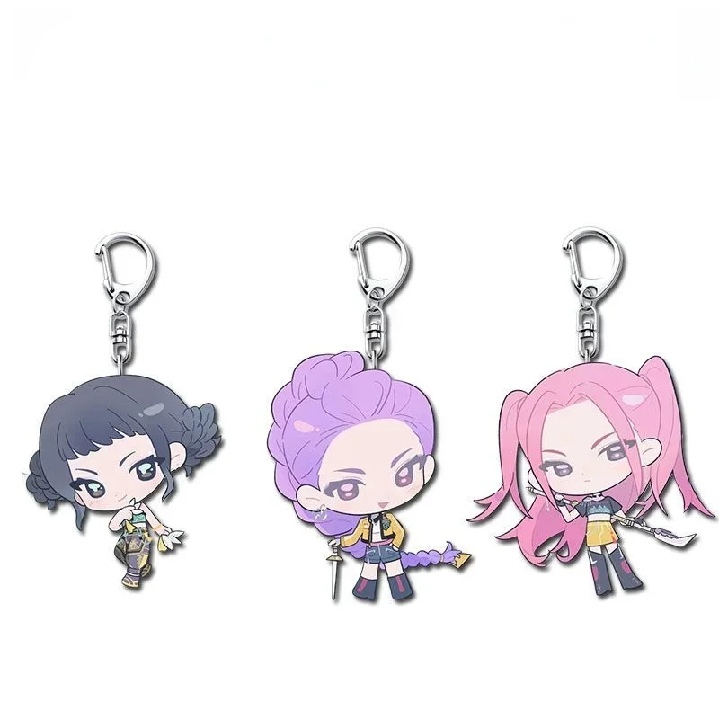 Demon Hunters Kpop Rumi Mira Zoey Keychain Cosplay Men Women Group Idol Props Anime Jewelry Gifts Halloween Costume Accessories
