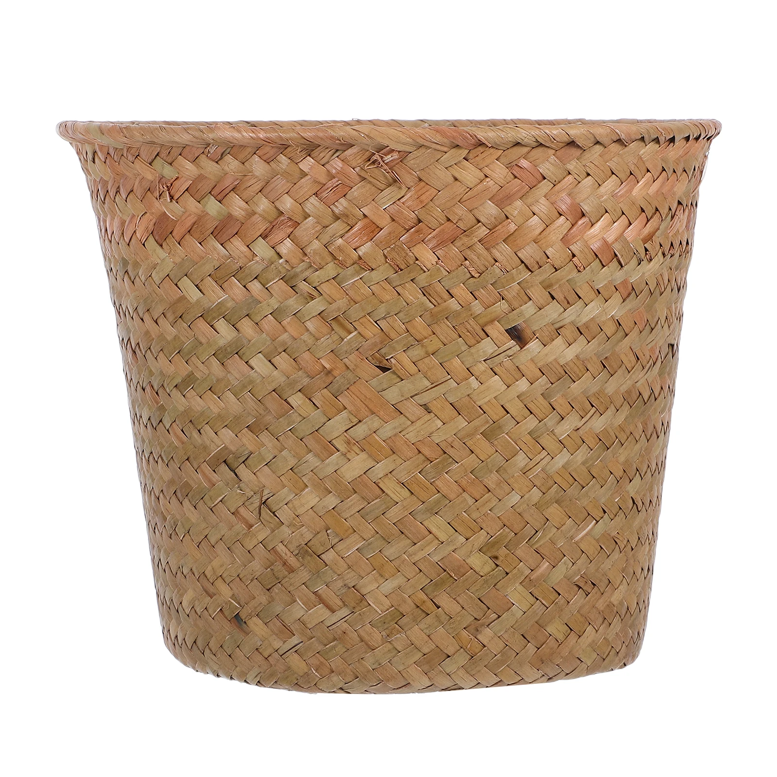 

Seagrass Woven Basket 18 7x15 24x14cm Storage Trash Bin Handmade Multipurpose Organizer Simple Design Portable Storage Basket