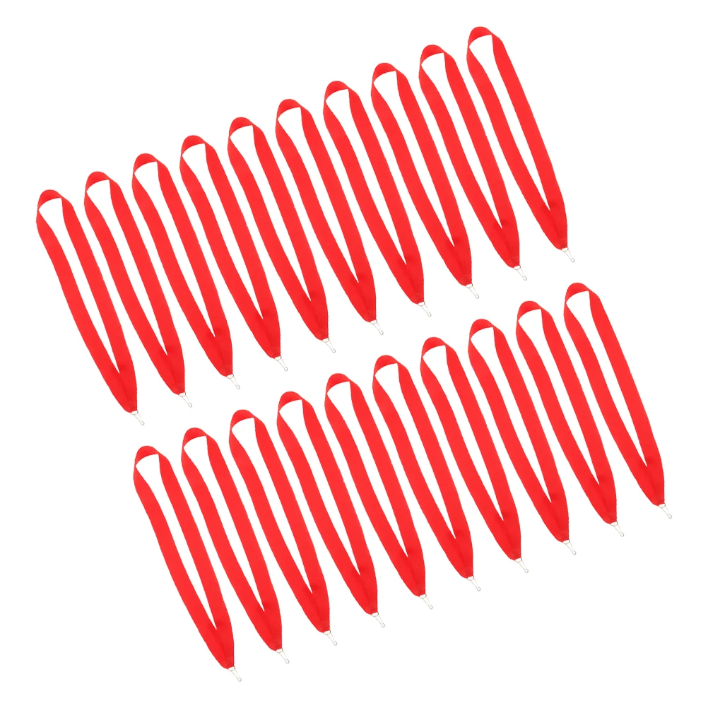 

20 Pcs Medal Ribbons Award Neck Lanyards Flat Replacement Straps Party Bulk Polyester Sports Competition Gaming Events