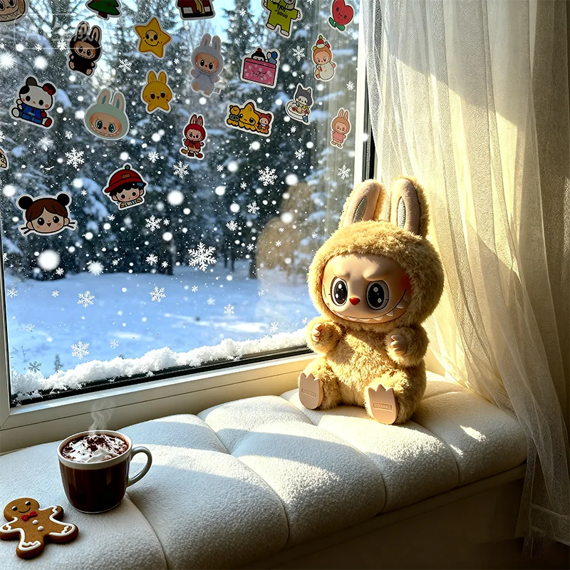 ​ ​ POPMART Labubu Have a Seat The Monsters Blind Mystery Box مجموعة من الفينيل، دمية لطيفة قابلة للجمع مع قاعدة عرض هدية