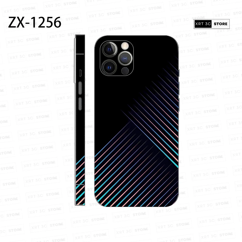 Colorful Skin Sticker for iPhone16 15 Pro Max 14 13 17 Phone Sticker Back Film Side Frame Protector (Not Phone Case)