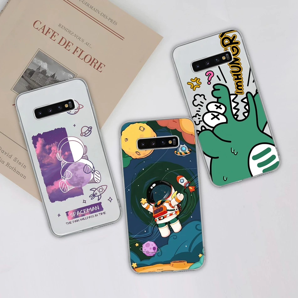 For Samsung S10 Lite Plus S10E Phone Case Creative Stamp Soft Clear Silicone Anti Drop Back Cover For Samsung Galaxy S 10 E Mask