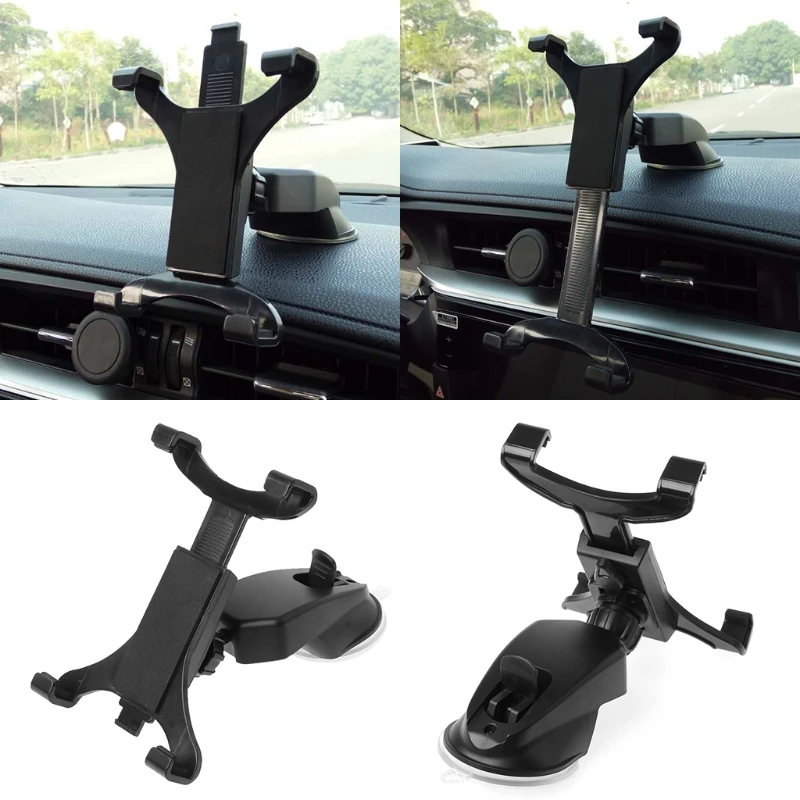 360° Rotating Car Dashboard Mount Suction Cup Holder Bracket Adjustable Tablet Phone Pad Stand for 11 -17 inches