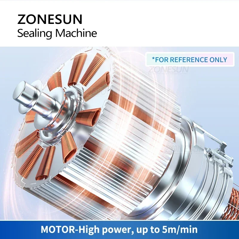 ZONESUN Portable Bag Sealing Machine Aluminum Foil Composite Plastic Film PE Coated Paper Food Packaging Sealer Roller ZS-GLF1