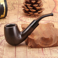 1pc Resin Wooden Mini Tobacco Pipe, Portable Vintage Style Short Stem Smoking Pipe for Men
