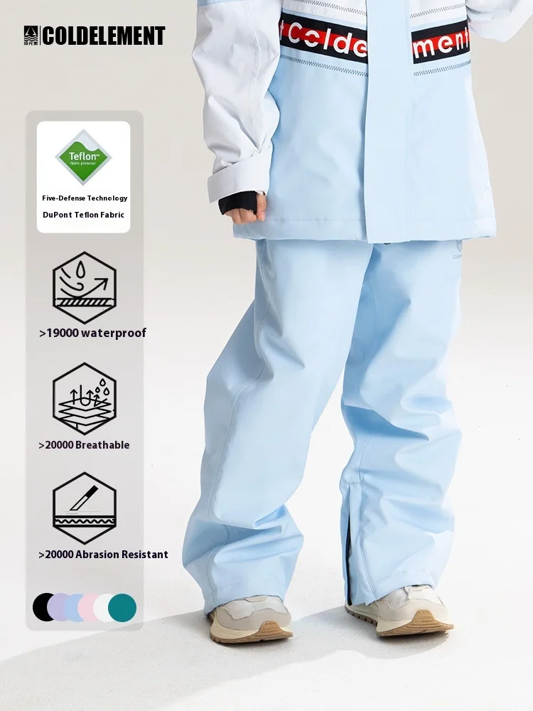 Calças infantis à prova de vento, à prova d'água e quente, equipamento de esqui para meninos e meninas, calças de esqui para meninas, calças de esqui infantis diárias