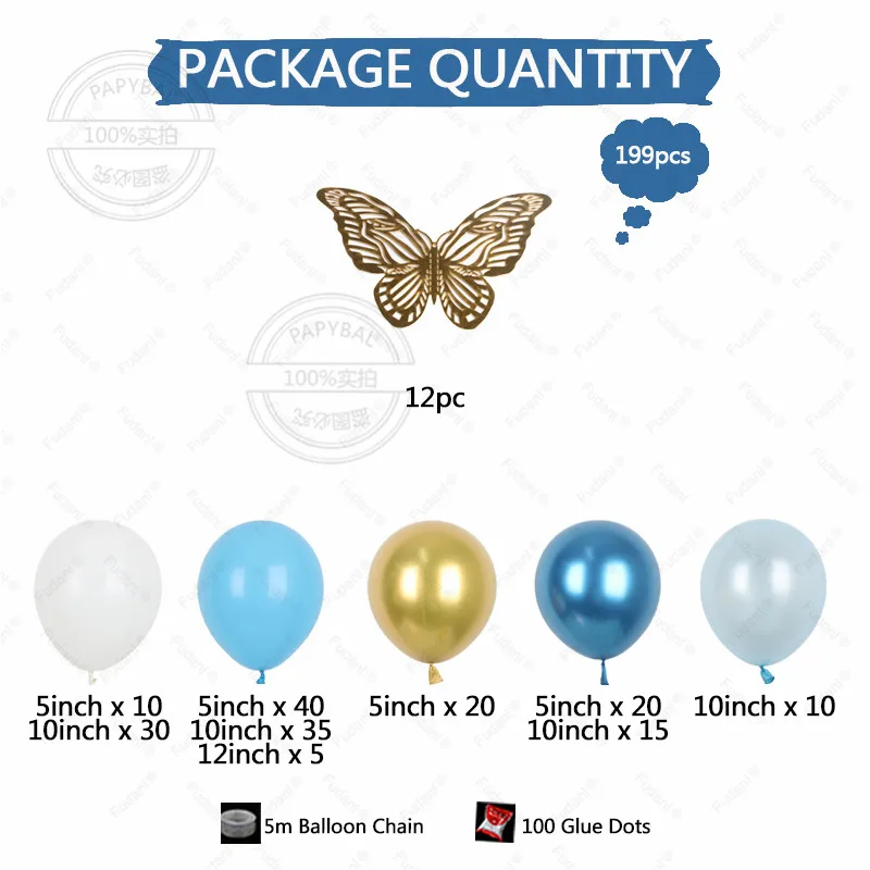 1Set Disney Princess Cinderella Butterfly Decors Blue White Latex Balloons 150cm Fabric Backdrops For Girl Birthday Party Gift