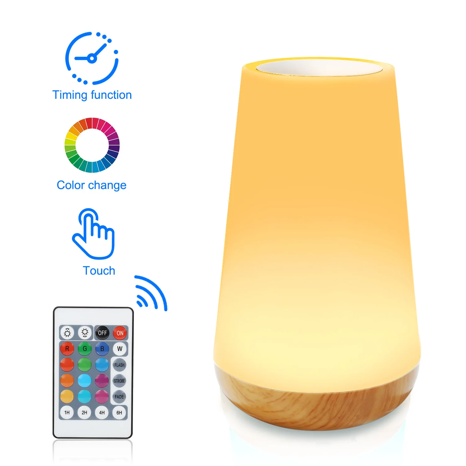 Xiaomi 13 Color Changing Light Remote Control Touch USB Rechargeable RGB Night Lamp Dimmable Lamp Portable Table Bedside Lamp