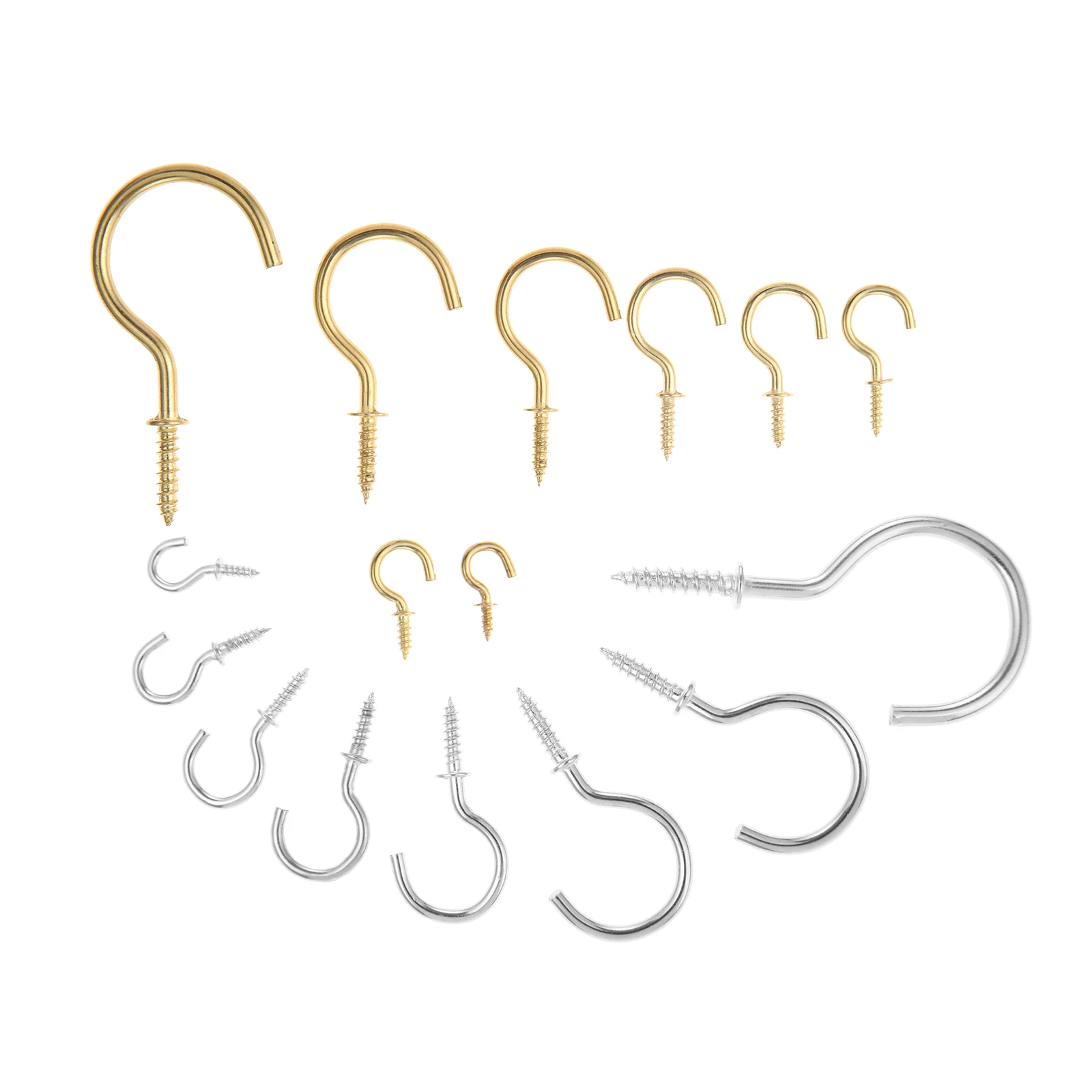 20/10/5Pcs Auto-Taraudage Vis Crochet 20mm-71mm Plafond Tasses Crochets Cadre Photo Lampe Lumière Rideau Boulon À Œil À Vis en Spirale Cintre