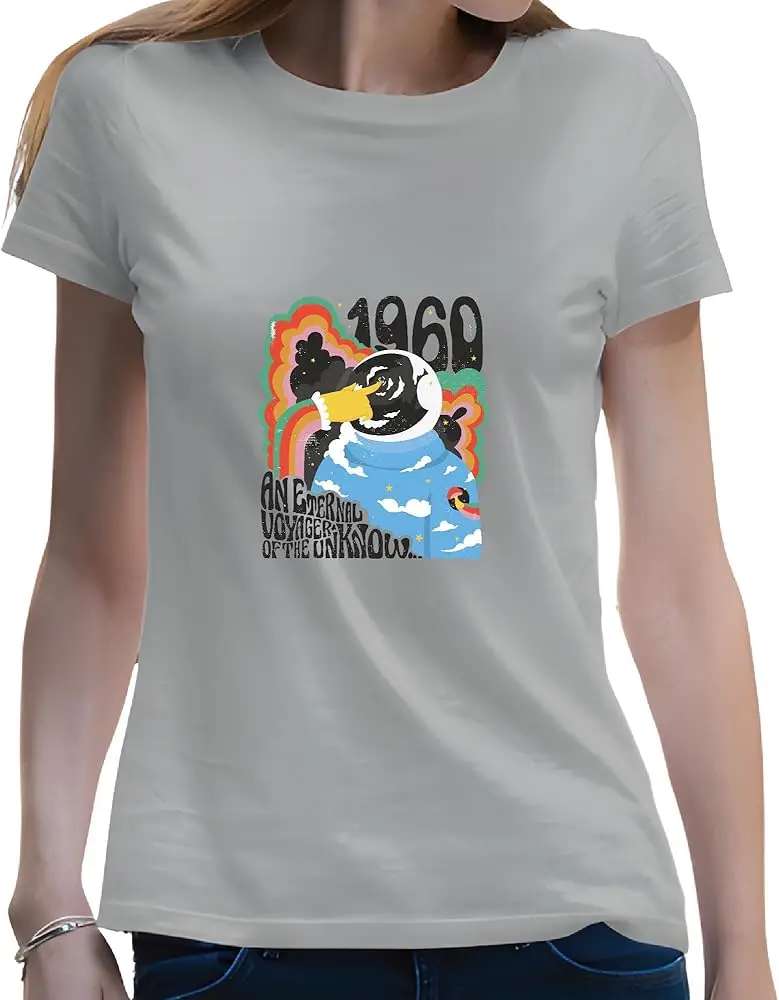 Astronot alıntı hediye erkekler ve kadınlar için bilinmeyen bir ebedi Voyager yüksek kalite % 100% pamuk kısa kollu