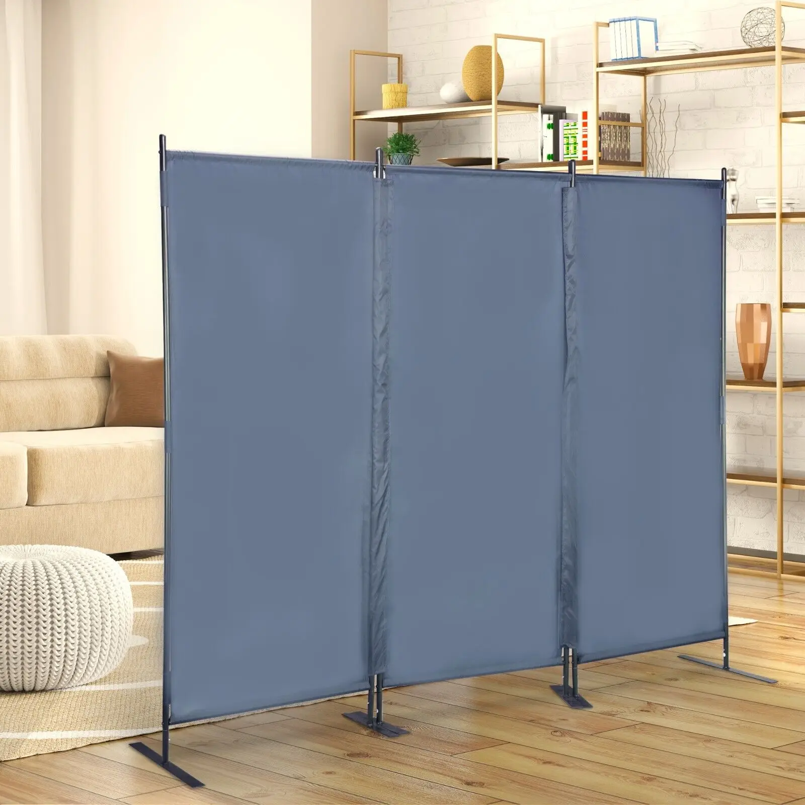 

3-panel Foldable Room Divider Privacy Protection Furniture Freestanding Screen