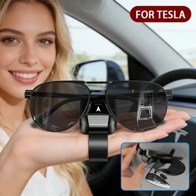 

Держатель для очков на солнцезащитный козырек автомобиля, компактный органайзер для хранения очков для Tesla Model 3 S X Y Cybertruck Roadster