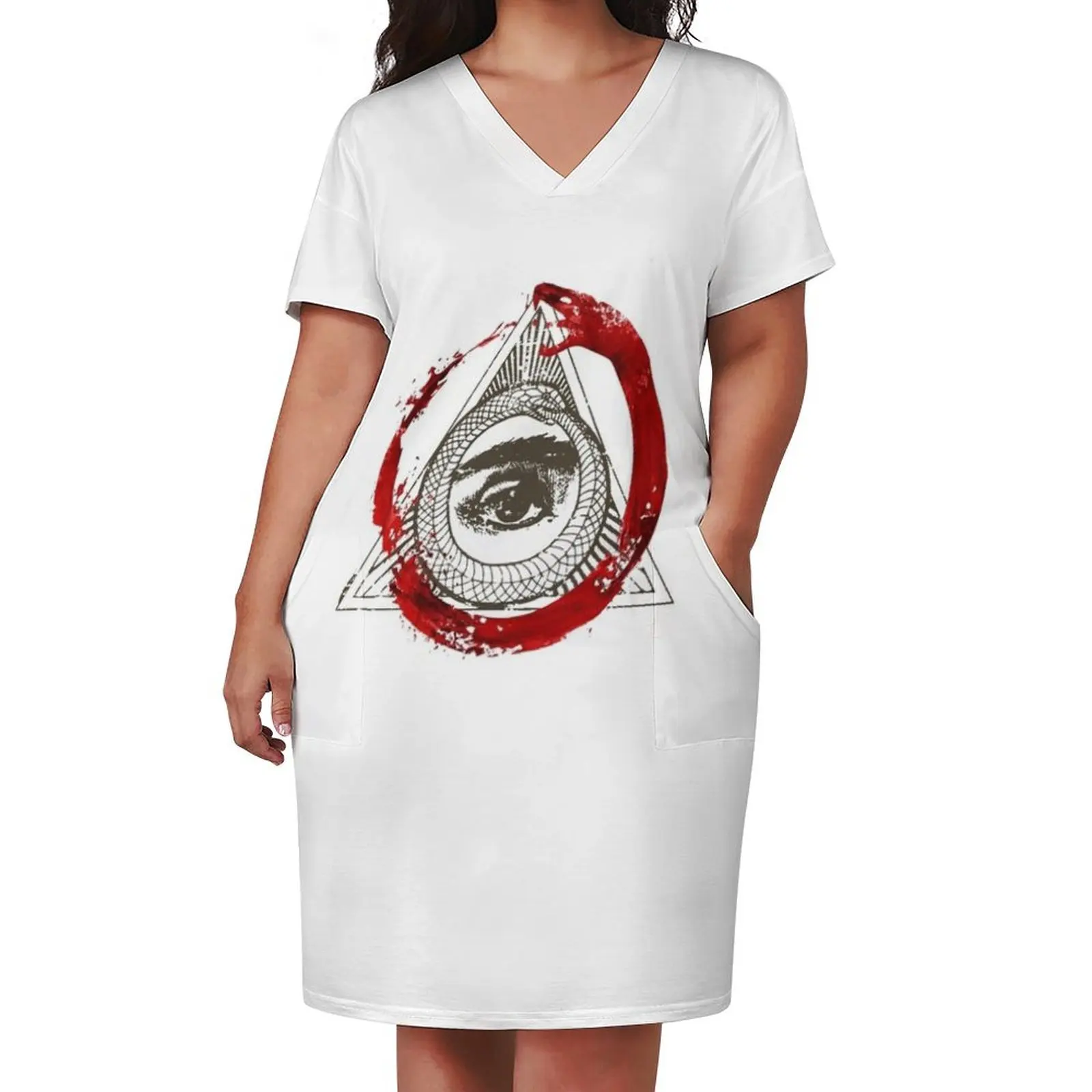 Camiseta Roman's Ouroboros de Hemlock Grove, vestido holgado con bolsillo, vestidos de fiesta, vestido de verano para mujer 2025