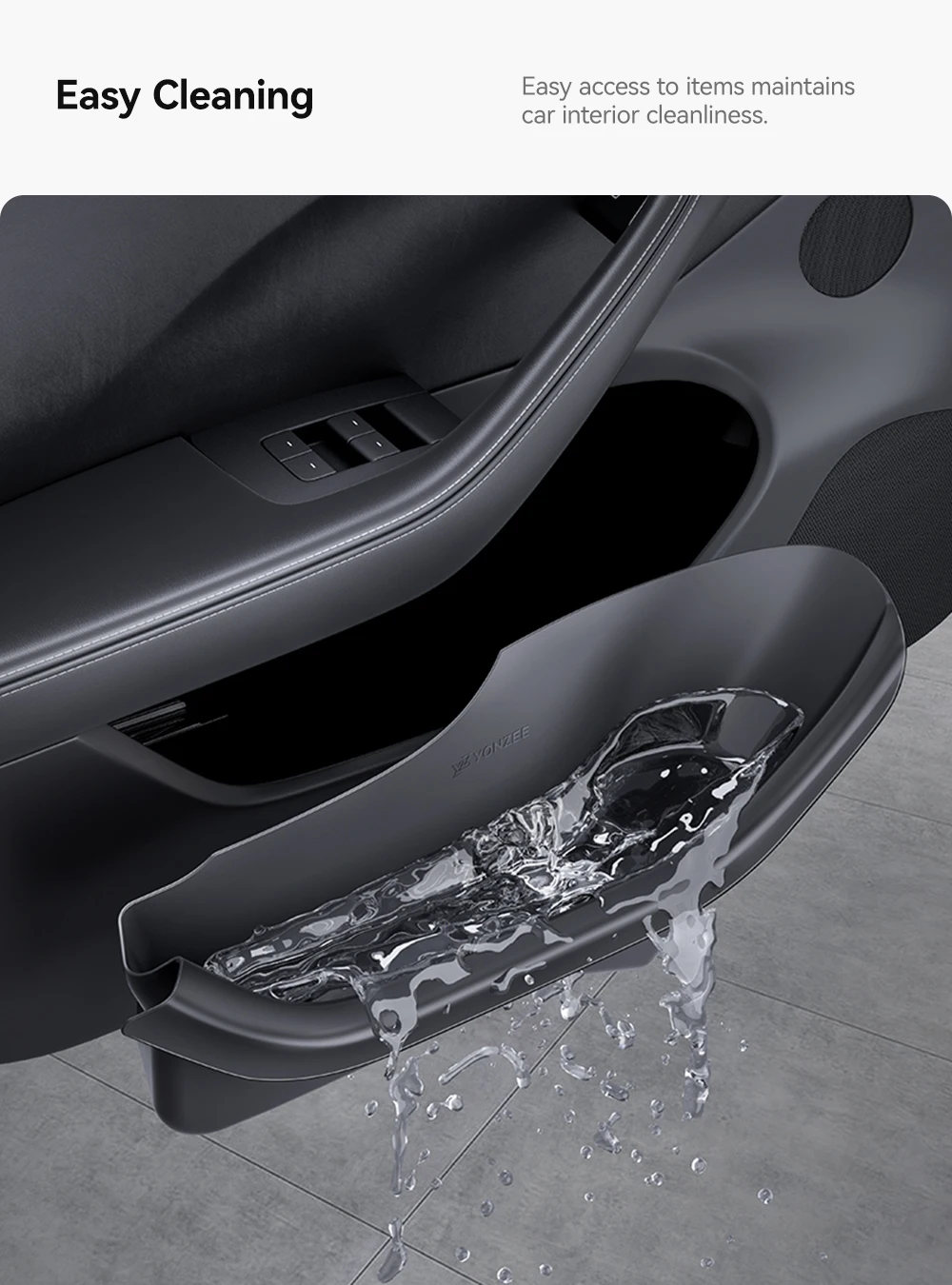 YZ Für Tesla Model Y 3 YL Juniper Highland Autotür-Seitenablagebox Türorganizer Ablagefach Mülleimer Zubehör – Detail 11