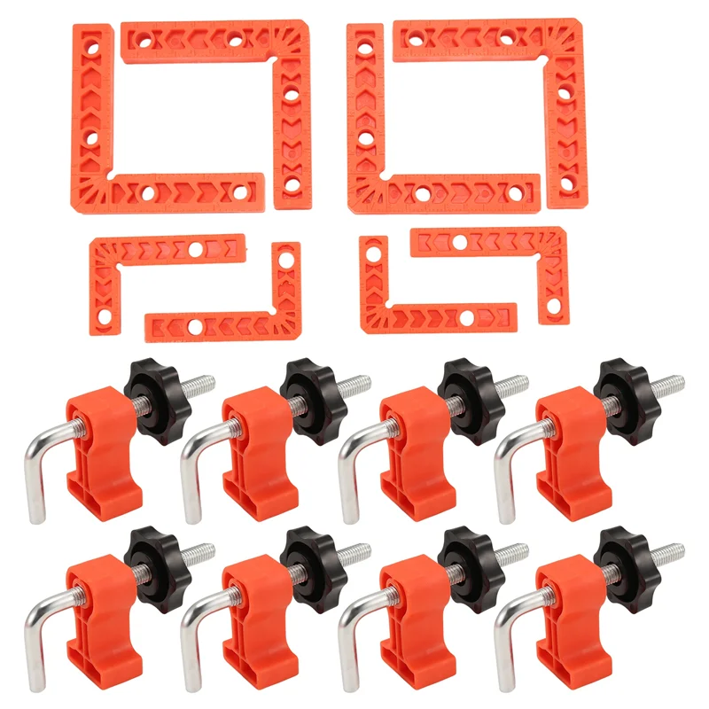 

A55F-90 Degree Clamp, Positioning Squares, Right Angle Clamp With Clamp, Corner Clamps Woodworking Tool For Pictures Frames