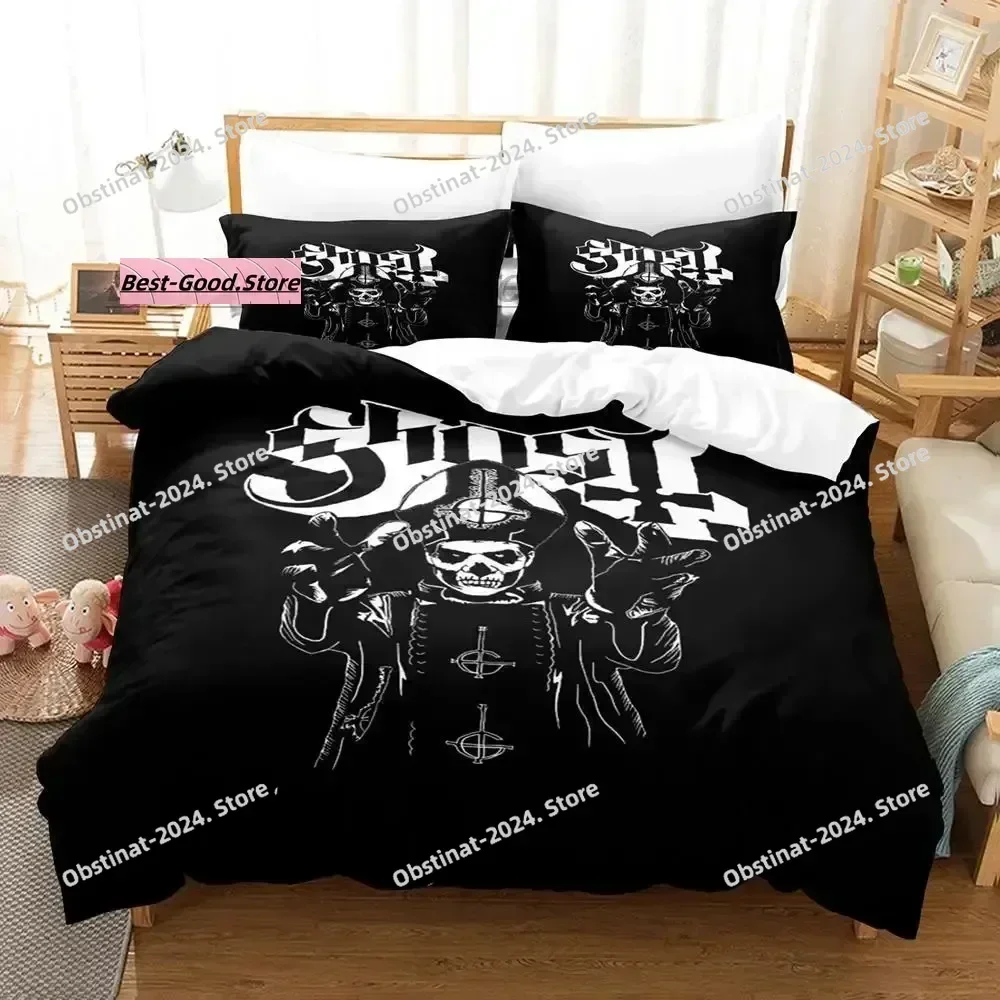 

Ghost Rock Band Tank Bedding Set Printed Bed Set With Pillowcase Bed Duvet Cover Soft Single Double Queen Super King Size