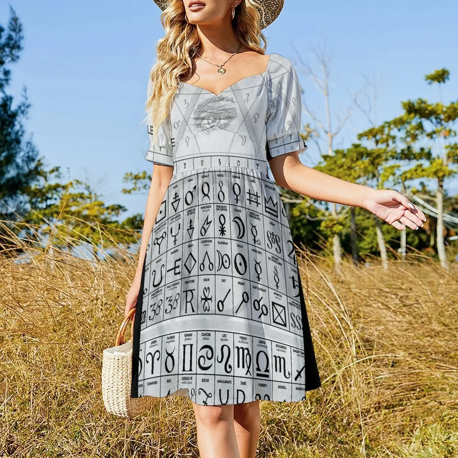 The Alchemical Table of Symbols Sleeveless Dress women's summer jumpsuit long dress women Dress