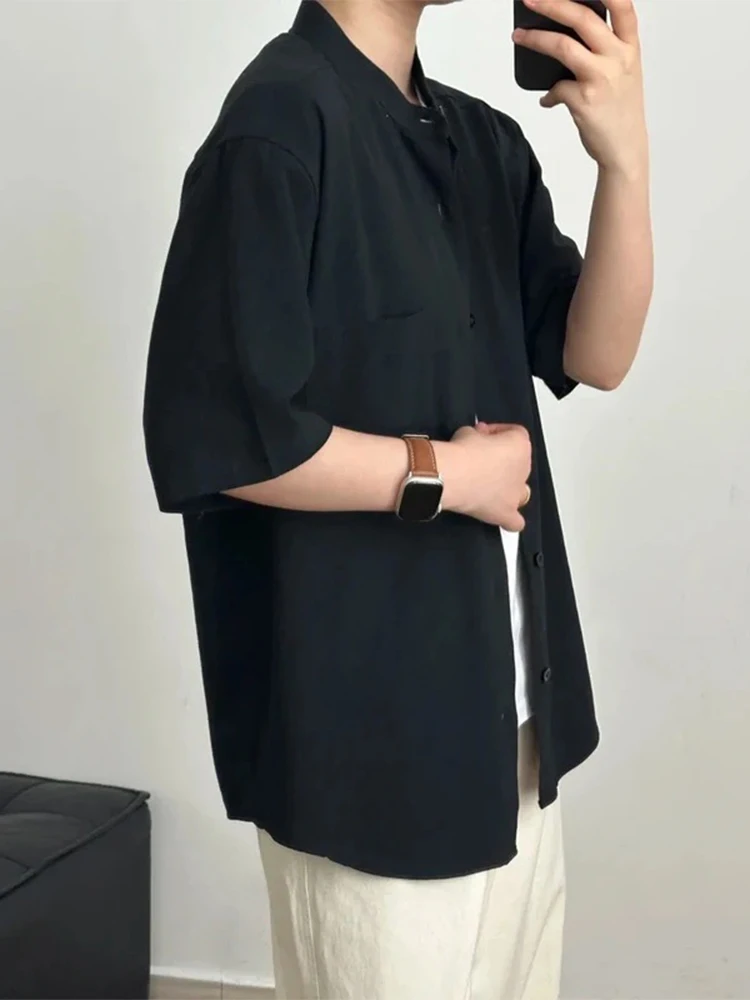 Loose Fit Bamboo Rayon Cotton Linen ort Sve irt Men's Summer Thin Breathable Sun Protection Outerwear Casual irt