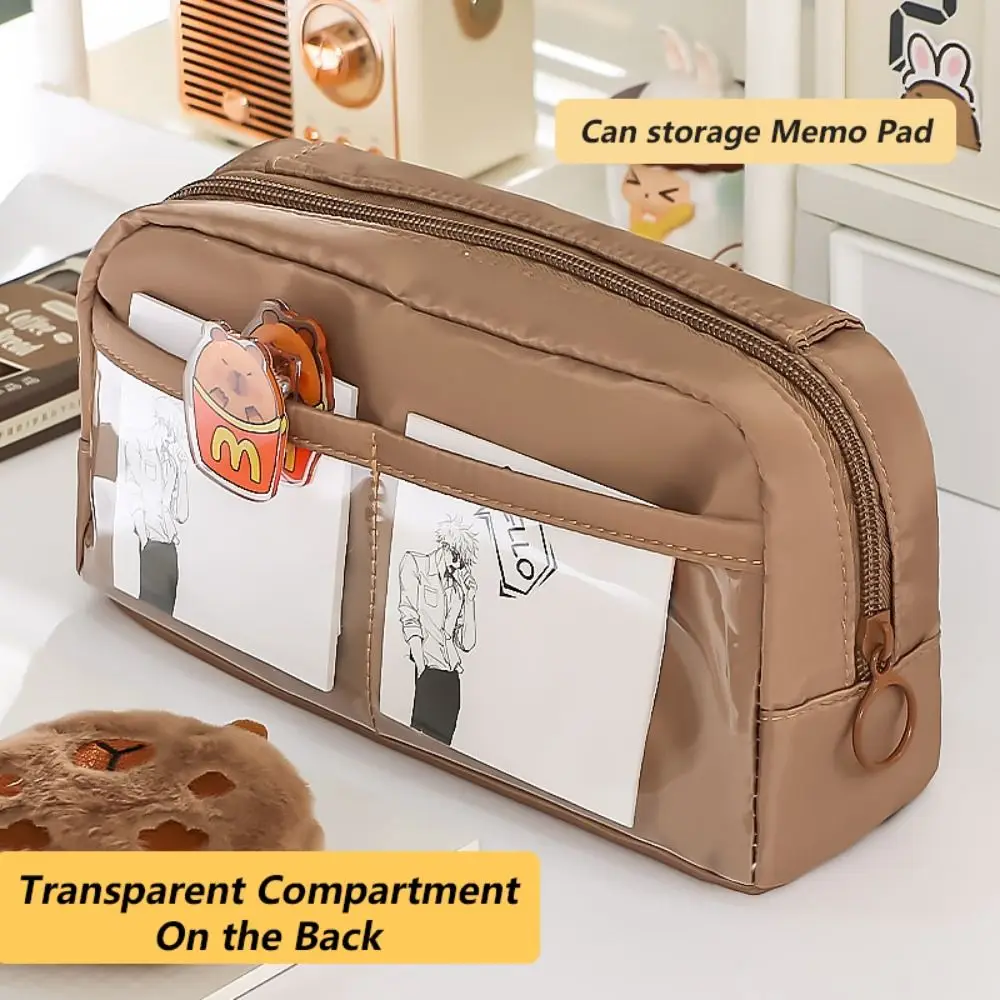 ポータブル多層ペンバッグ大容量汚れにくい鉛筆ケース洗えるペンボックス学校オフィス