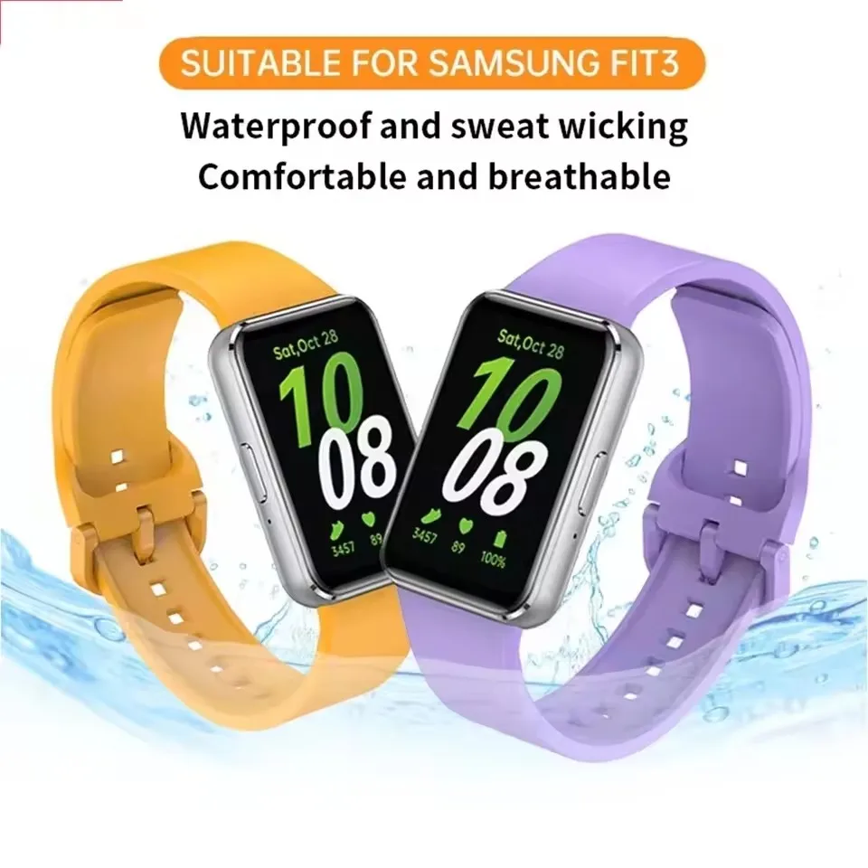 Sport Silicone Band for Samsung Galaxy Fit 3 Band Soft Rubber Wrist Bracelet Strap For Samsung Galaxy Fit3 Watchband Accessories image 6