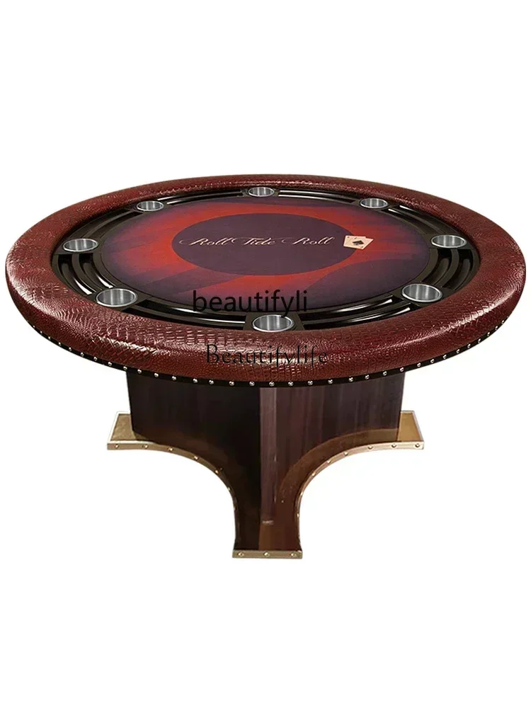 

FG28High-End Texas Poker round Table Tablecloth Club Chess and Card Room Dedicated Table De Pu Table