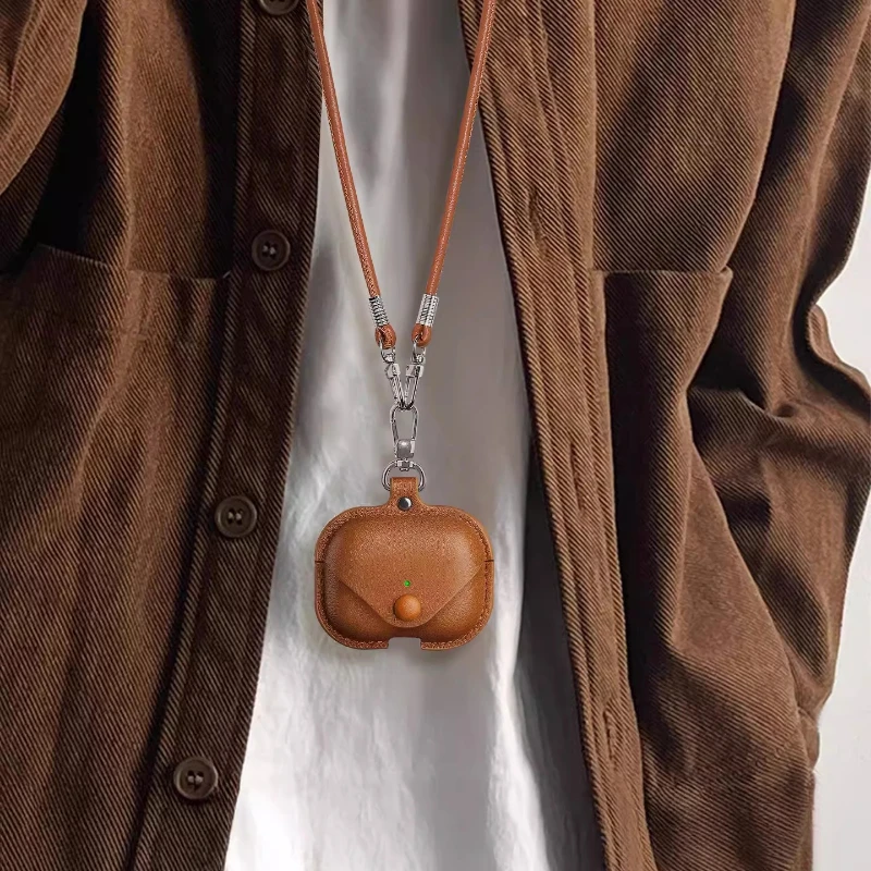 

Кожаный деловой чехол для наушников Airpods Pro3, чехол для наушников для Apple Air Pod2 3 Pro 2-го поколения 2024