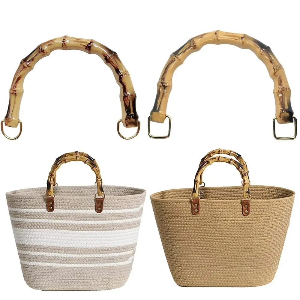 

Gift Box Handle Detachable Bamboo Purse Handles With Buckle 15.5CM Handbag Band Handle Bag Accessories Handbags
