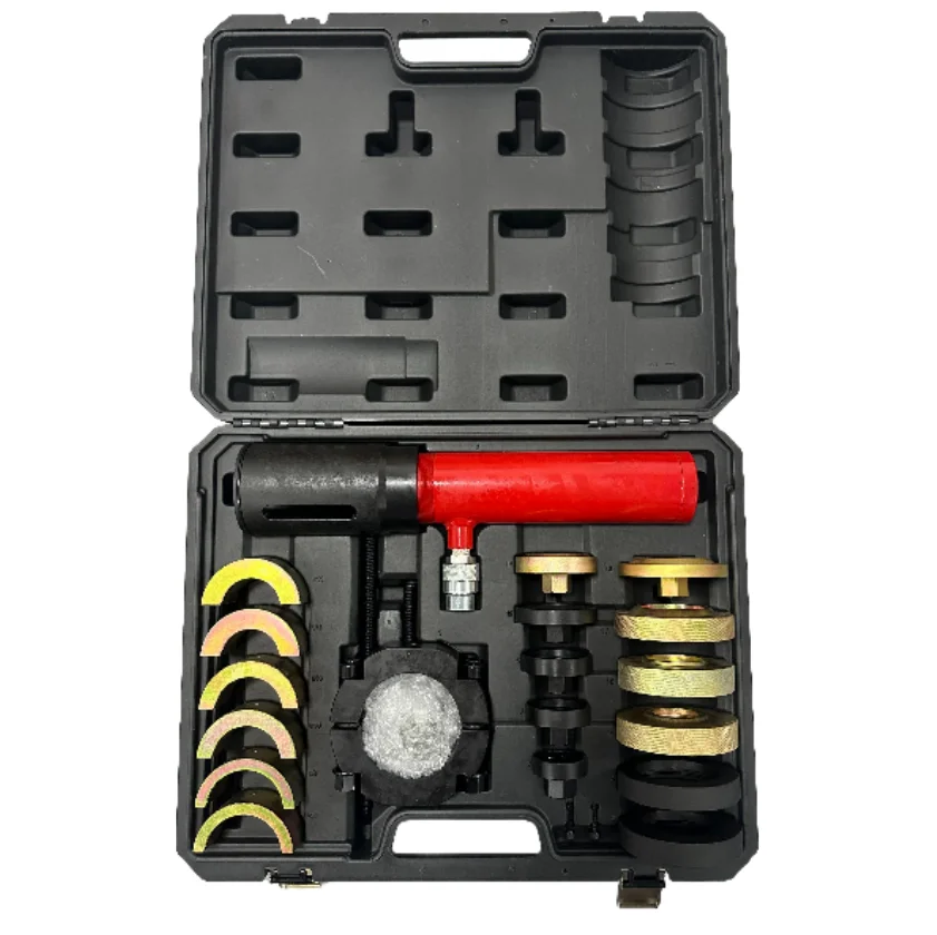 Professional Silent Bearing Bushing Tool Set 19PCS High Carbon Steel for Volvo MAN Truck Suspension Maintenance