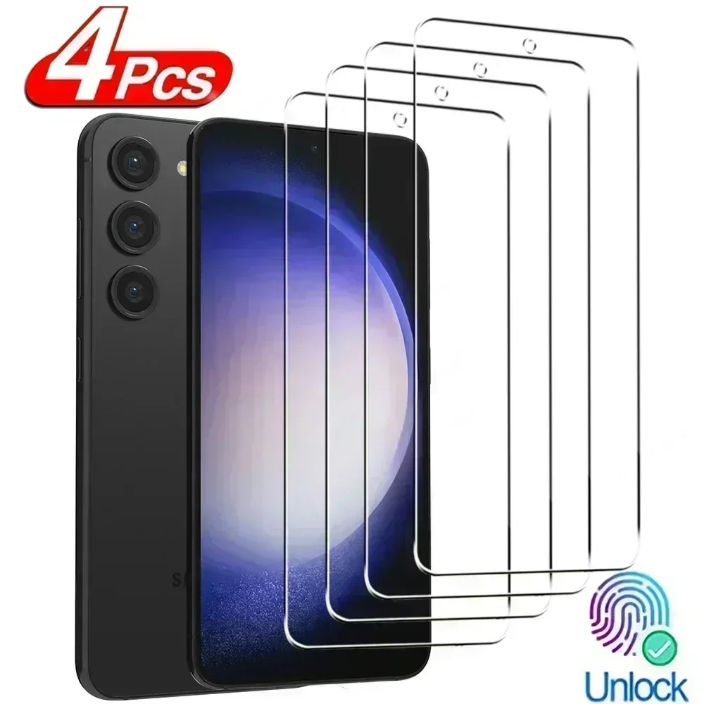 4Pcs Protection Tempered Glass For Samsung Galaxy S23 S22 S21 Plus S20 FE Screen Protector For Samsung S23 S22 S21 Plus glass