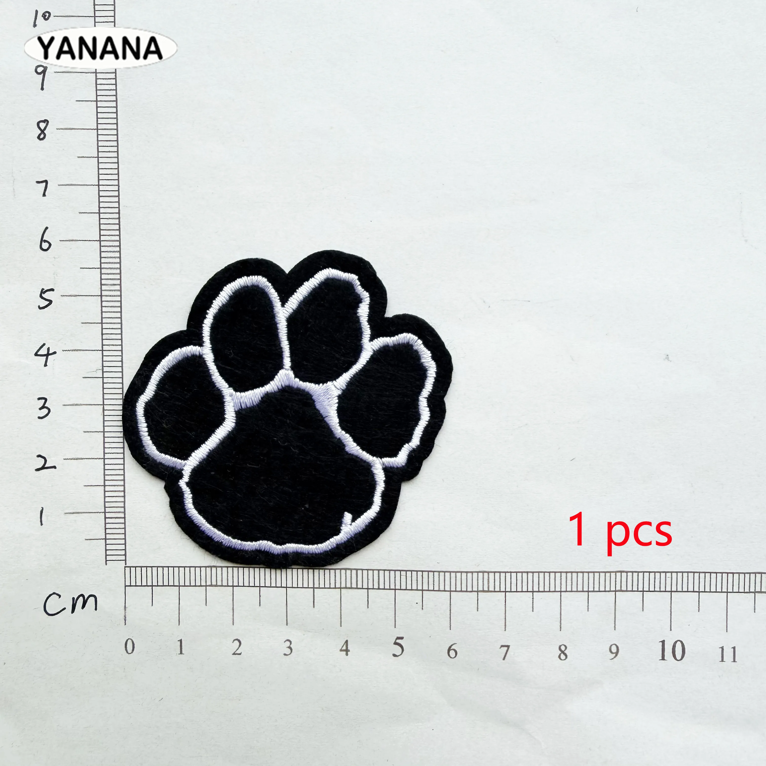 1-10 Stück schwarze Pfoten-Auf – Embroidery On Black Shirt Bewertung und Preis