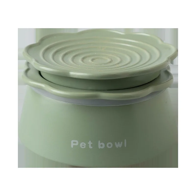 

Ceramic Cat Bowl Pet Food Bowl Water Bowl Dog Feeding Dish Drinking Snack Dry Wet Separation Non Slip Pet Feeder