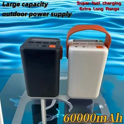 60000mAh Large Capacity Portable Power Bank 60w High-Power Energy Storage Power Supply Outdoor Energy Storage