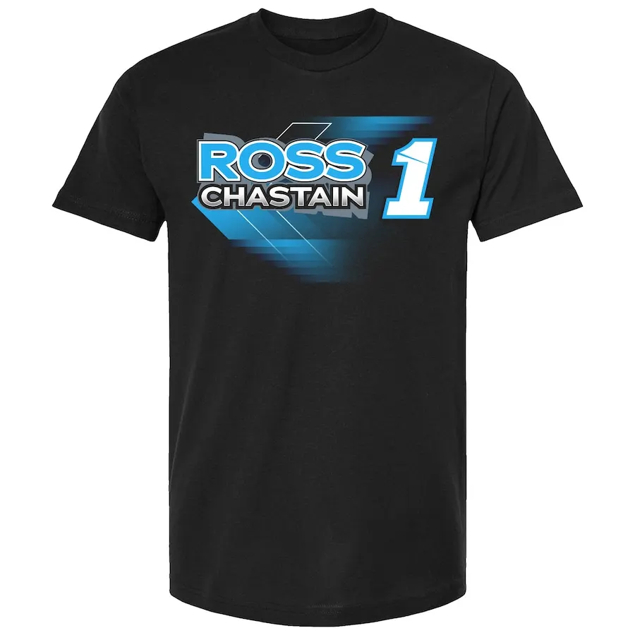 Ross Chastain 1 Motor Sports Racing t-Shirt girocollo classica a maniche corte in cotone leggero atletico da uomo